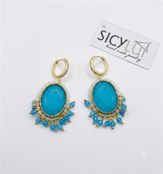 Pendientes Sicylui Mujer in Piedras semipreciosas COD150R11 - COD150R11